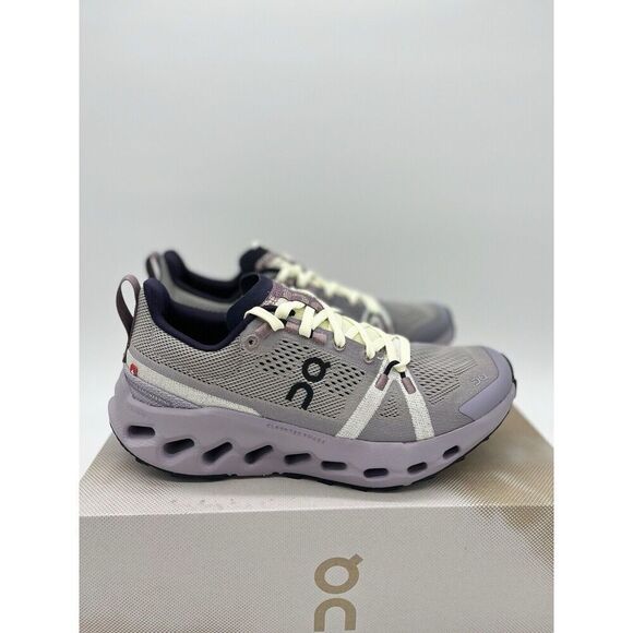 On Cloudsurfer Trail Size 10 Womens Seedling Lilac Purple Black Running Shoes - Picture 4 of 8
